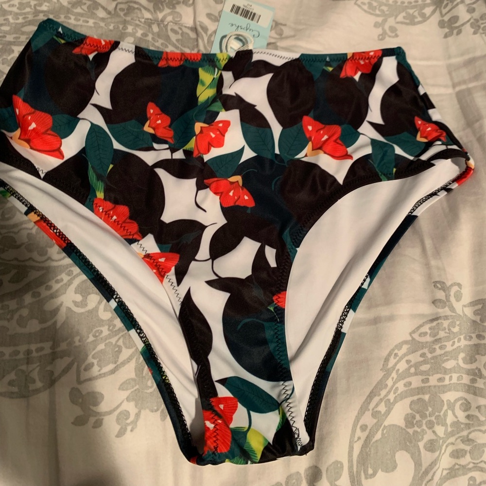 Floral Bathing Suit Bottoms
